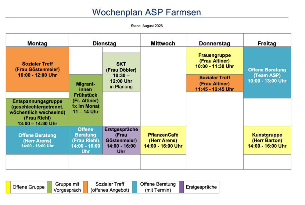 asp nordlicht farmsen wochenplan - Wir bleiben Dran!