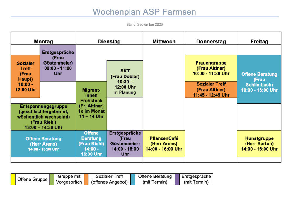 asp nordlicht farmsen wochenplan - Wir bleiben Dran!